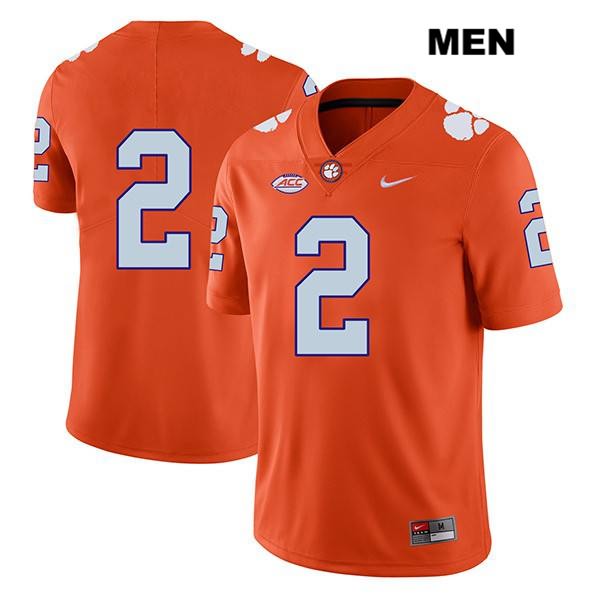 Men's Clemson Tigers #2 Frank Ladson Jr. Stitched Orange Legend Authentic Nike No Name NCAA College Football Jersey JYO4646HJ